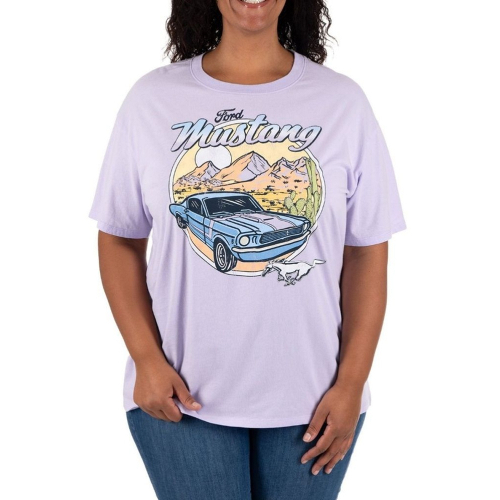 Purple Ford Mustang Graphic Short Sleeve Tee - Picture 5 of 9
